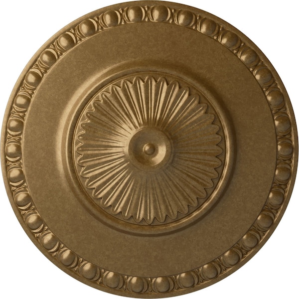Ekena Millwork Lyon Ceiling Medallion (Fits Canopies up to 3 5/8"), Hand-Painted Pale Gold, 23 1/2"OD x 3 1/4"P CM23LYPAS - main